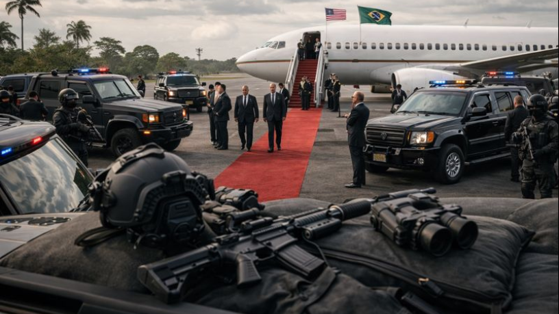 Ernesto Kenji Igarashi destaca o preparo operacional em segurança institucional para autoridades estrangeiras.